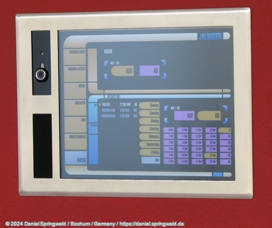 EIB/KNX Haussteuerung per LCARS Touchscreen Panel
