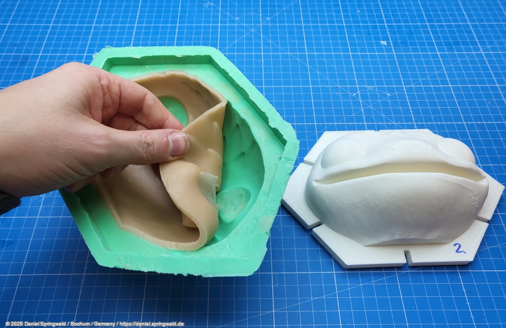 Silicone skin for the animatronic Nix from Star Wars Outlaws