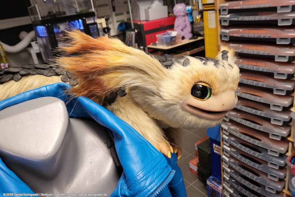 Tentacle ears of the animatronic Nix from Star Wars Outlaws