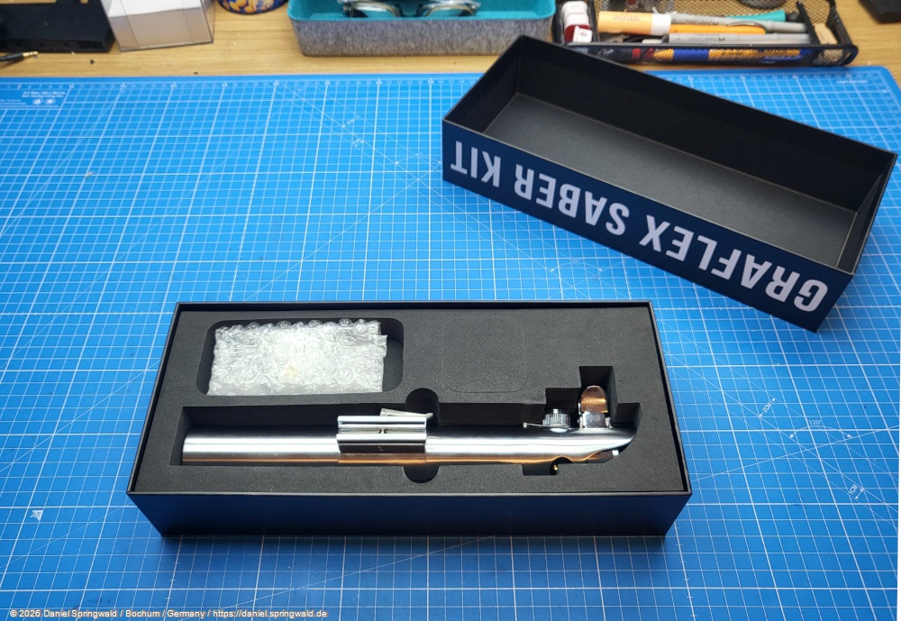 Gekauftes Replika eines Graflex Lichtschwert Griffs